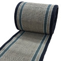 Sisal loper - Naturel/Zwarte band - 60 cm breed