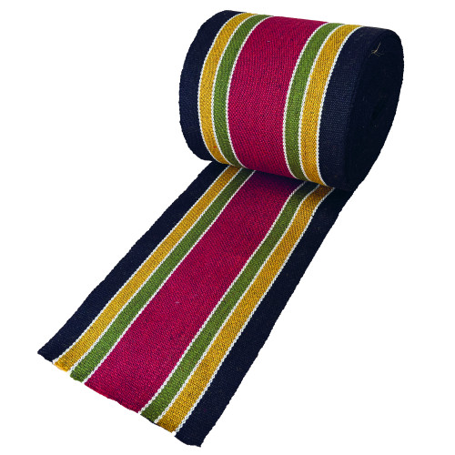 Jute loper - Kleur/Brede rode band - 60 cm breed